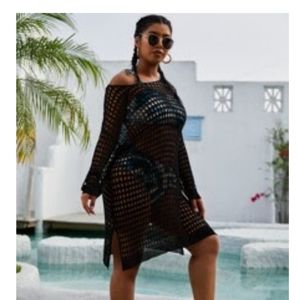 Black swim suit cover